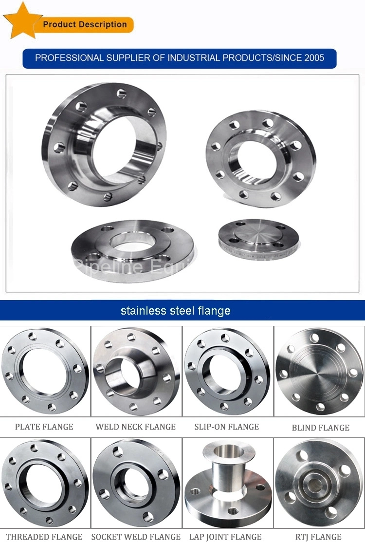 ANSI B165 ASTM A105 A106 DIN/GOST/BS Ecarbon Steel/ Q235 / Stainless Steel FF RF Tg Rj Matel 150#-2500# Forgedwn/So/Threaded/Plate/Socket Welding Neck Flanges